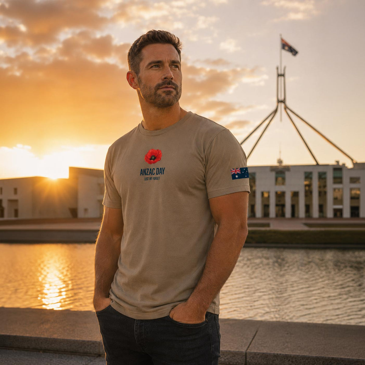 ANZAC Day Poppy Men's T-Shirt