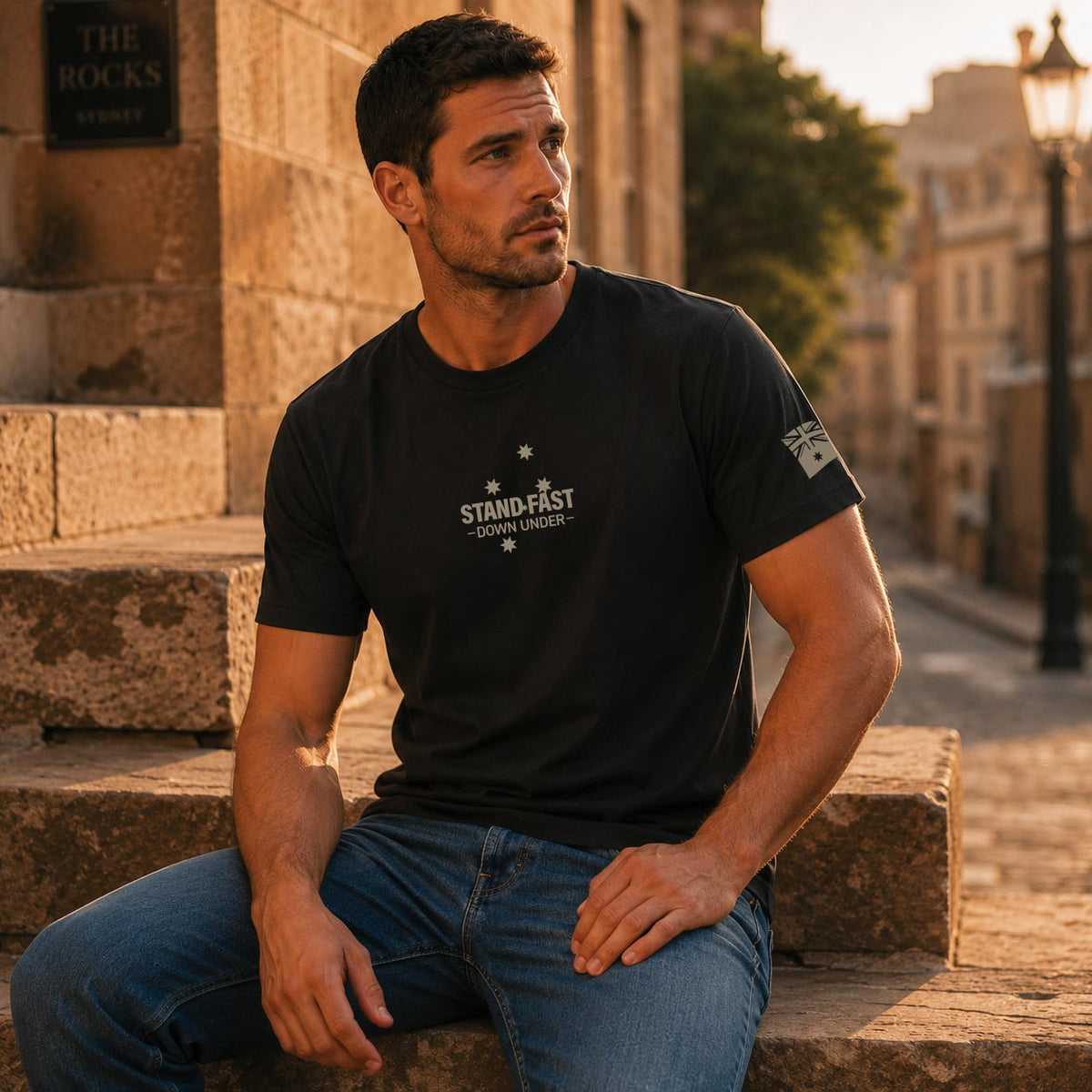 Stand Fast - Down Under Logo Men's T-Shirt